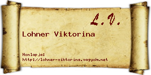 Lohner Viktorina névjegykártya